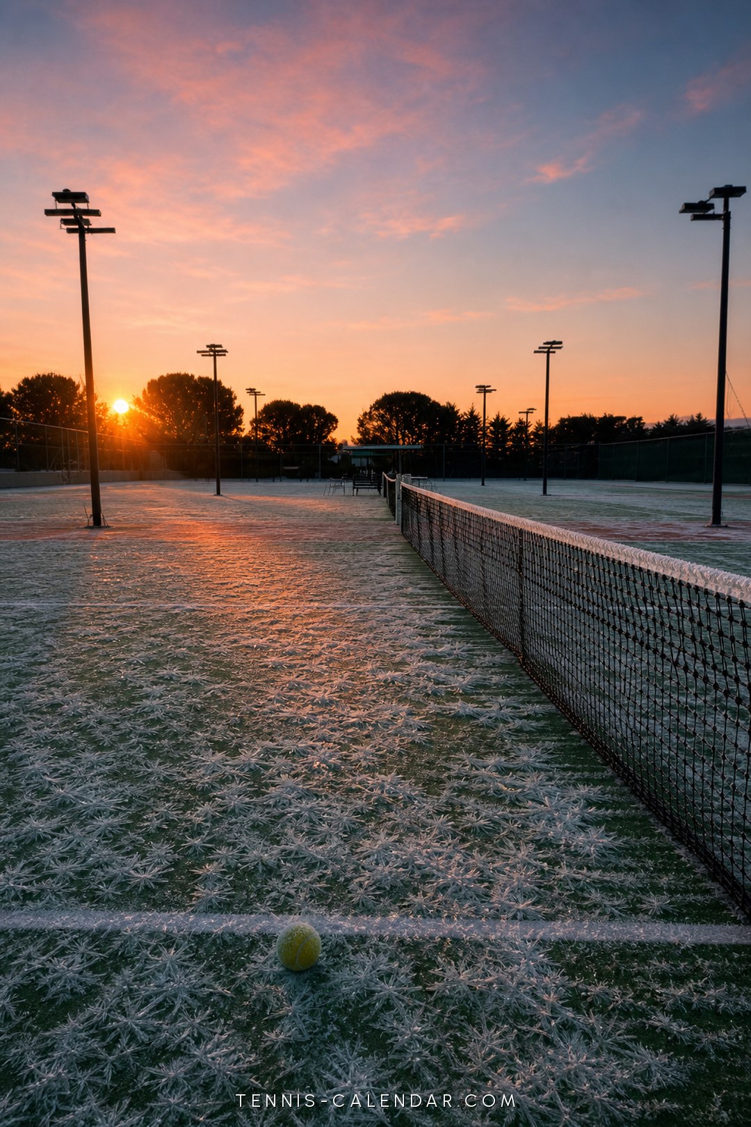 December 15 tennis wallpaper — Winter Light aesthetic, free phone background