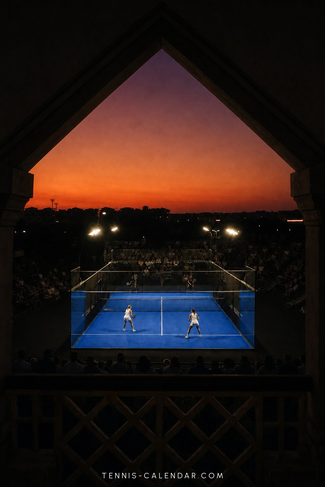 October 1 tennis wallpaper — Night Lights aesthetic, free phone background