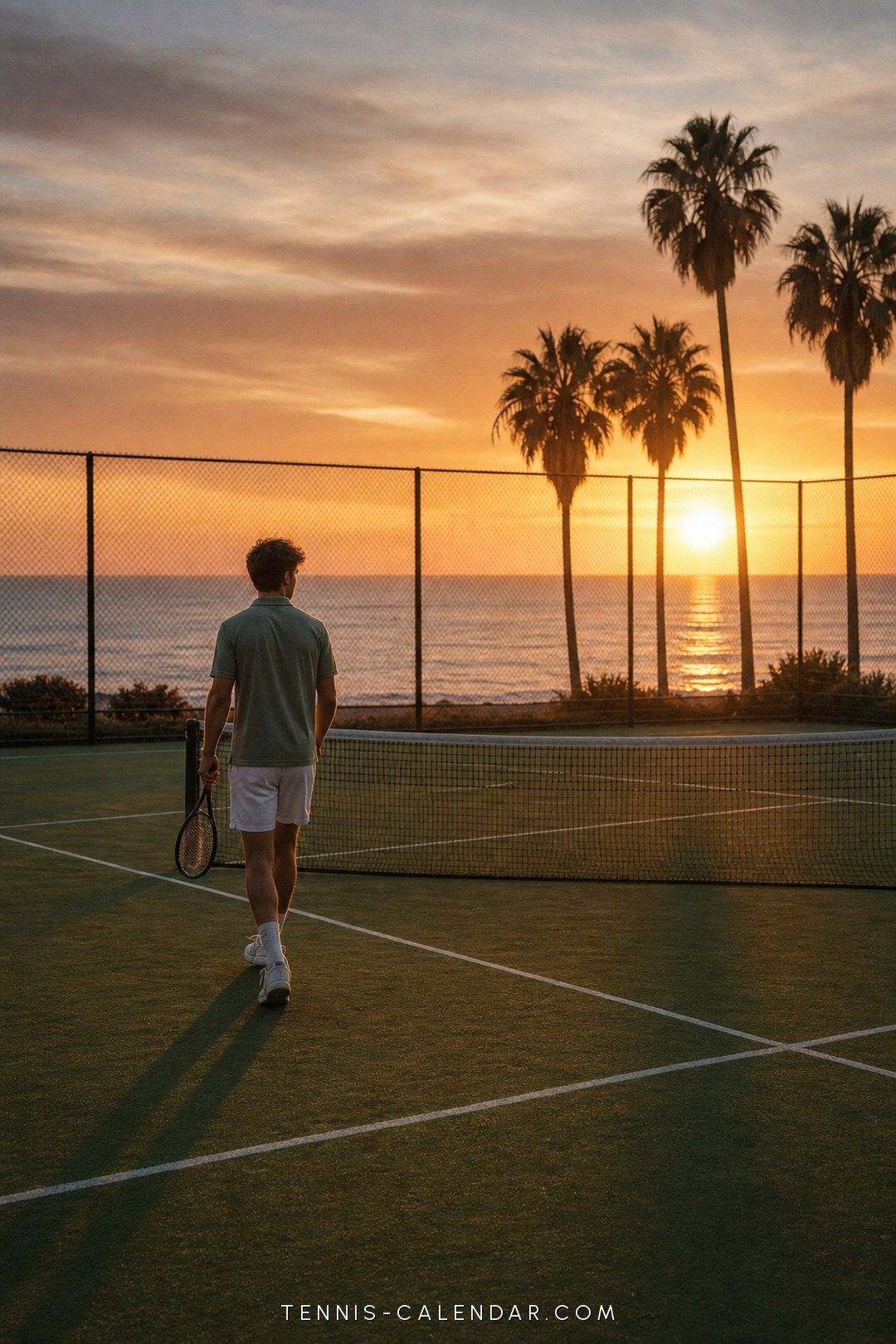 October 21 tennis wallpaper — Night Lights aesthetic, free phone background